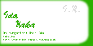 ida maka business card